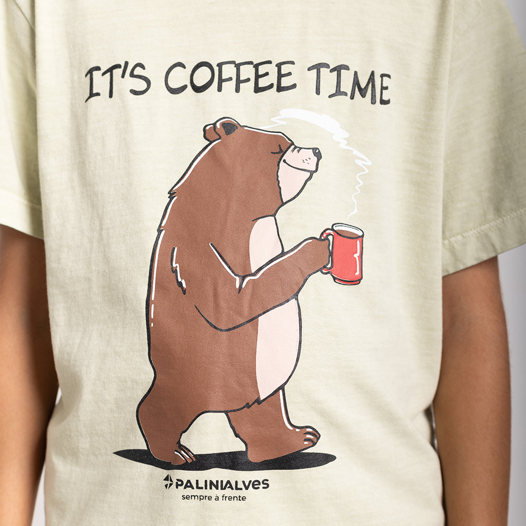 Camiseta Infantil Bege Urso