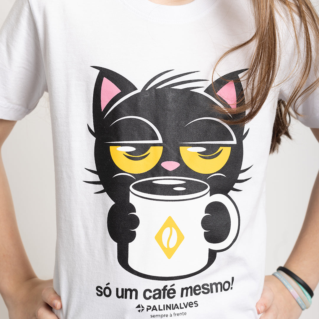 Camiseta Infantil Branco Só Um Café