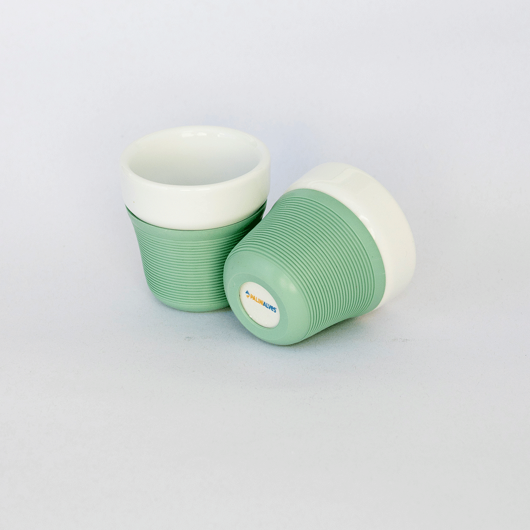 Copo de Porcelana kit com 2 - 50ml