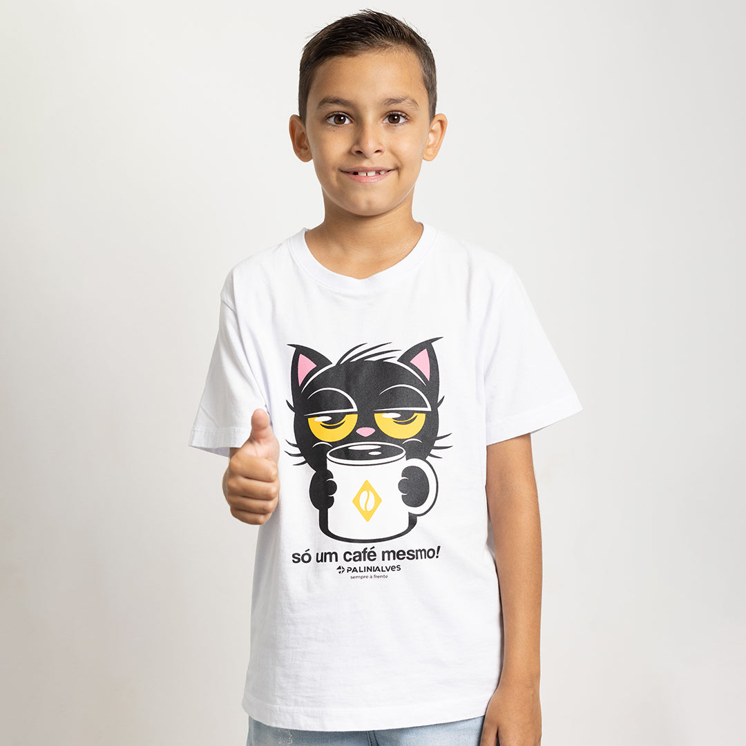 Camiseta Infantil Branco Só Um Café