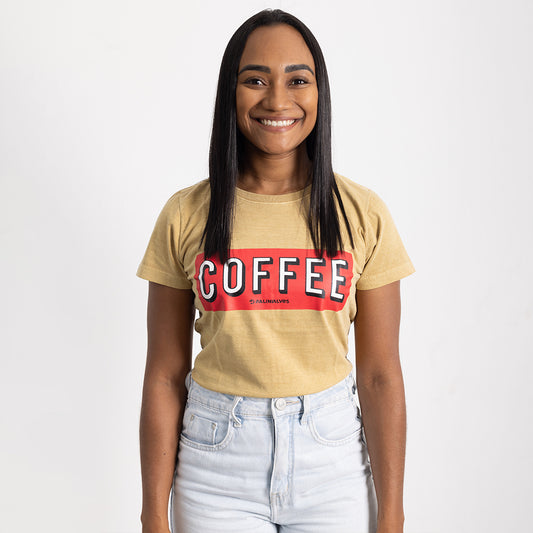 Camiseta Feminina Bege Coffee