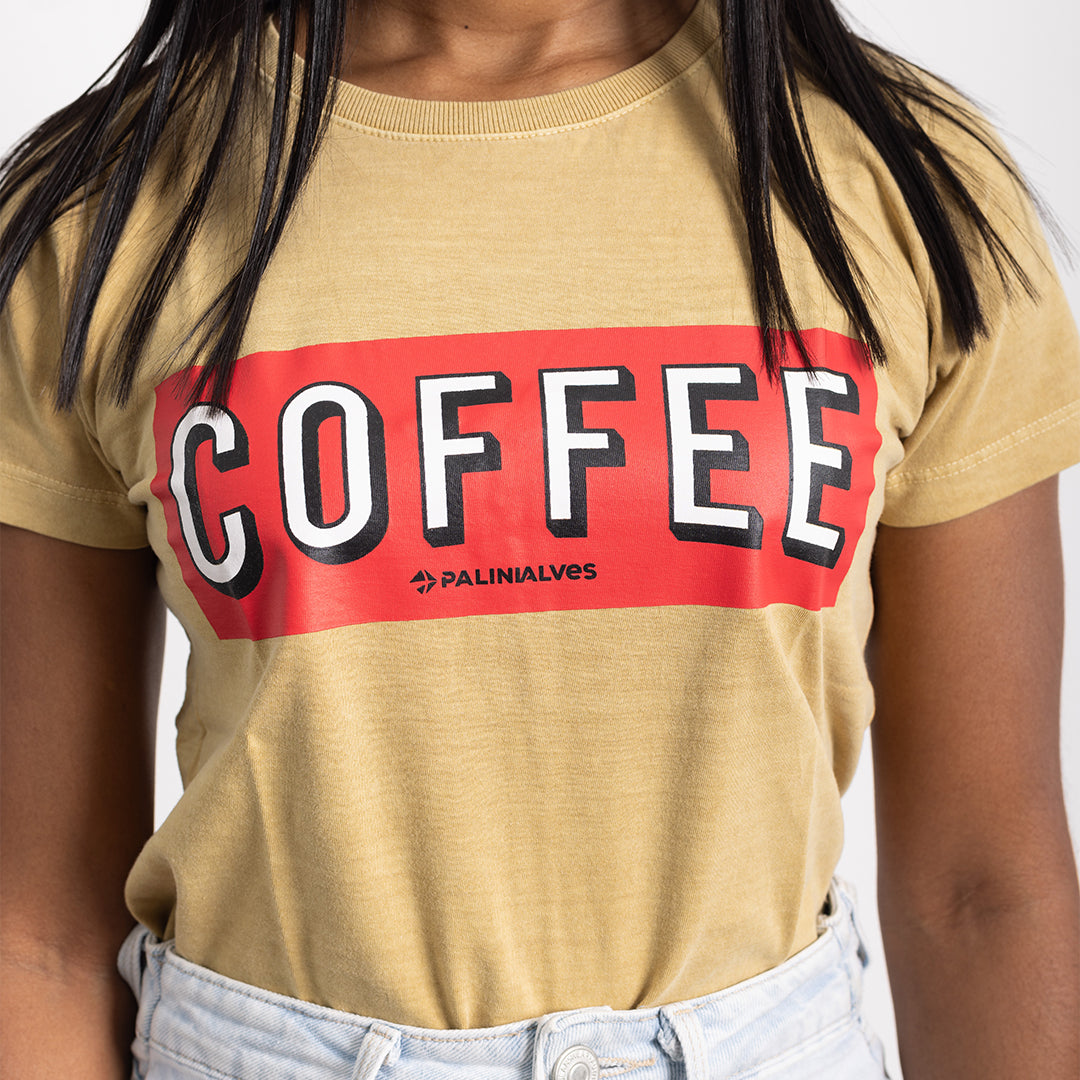 Camiseta Feminina Bege Coffee