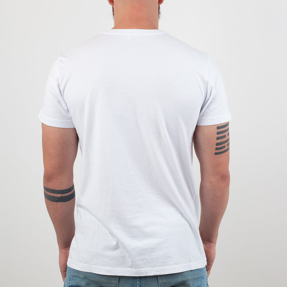 Camiseta Masculina Branca Xícara Roda dos Sabores