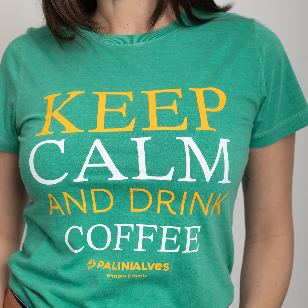 Camiseta Feminina Verde Keep Calm