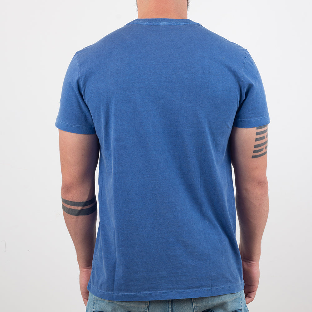 Camiseta Masculina Azul Flor do café