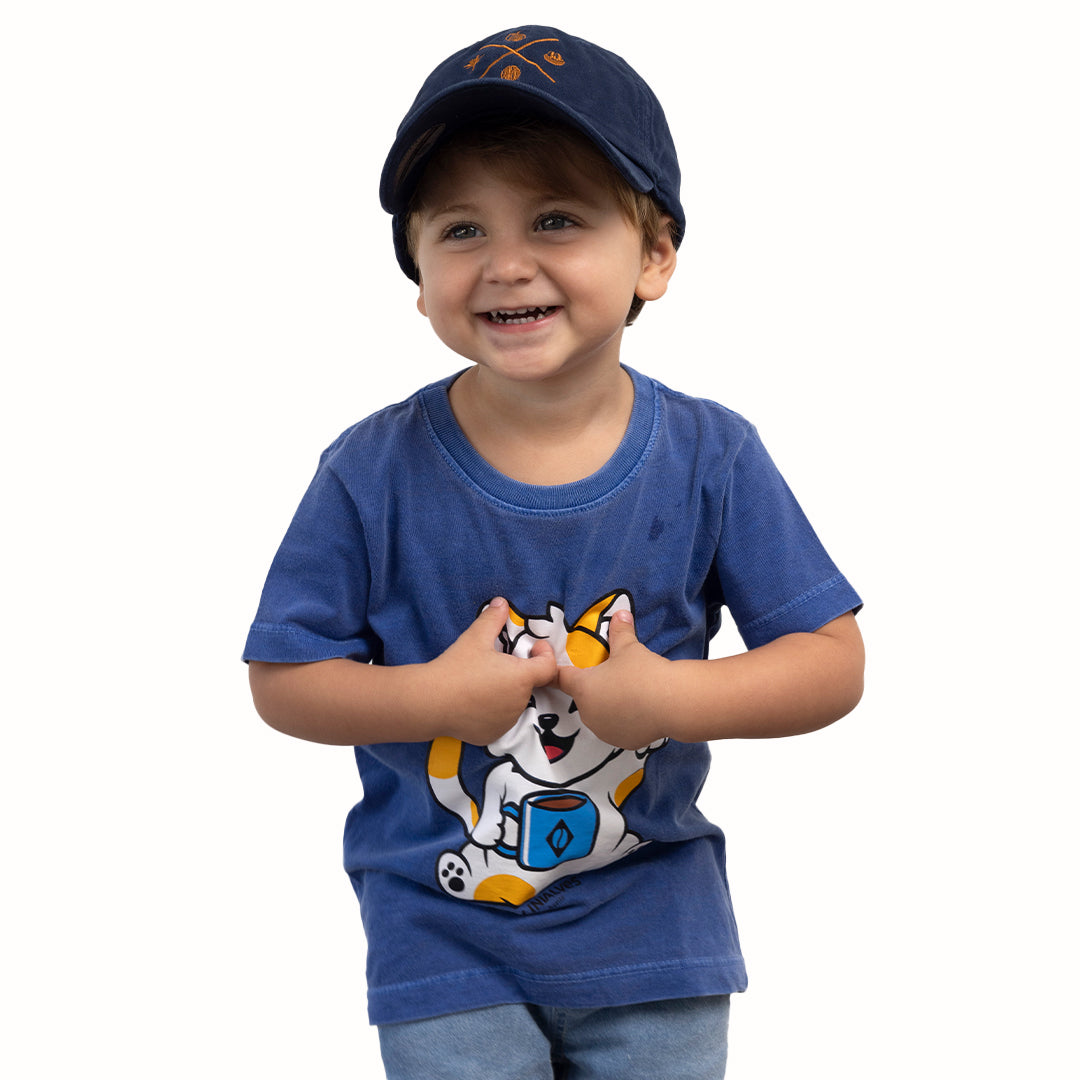 Boné Infantil Azul Etapas Café