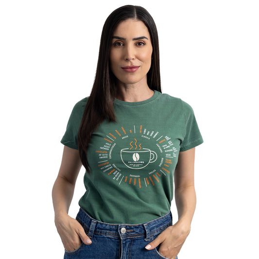 Camiseta Feminina Verde Roda de Sabores