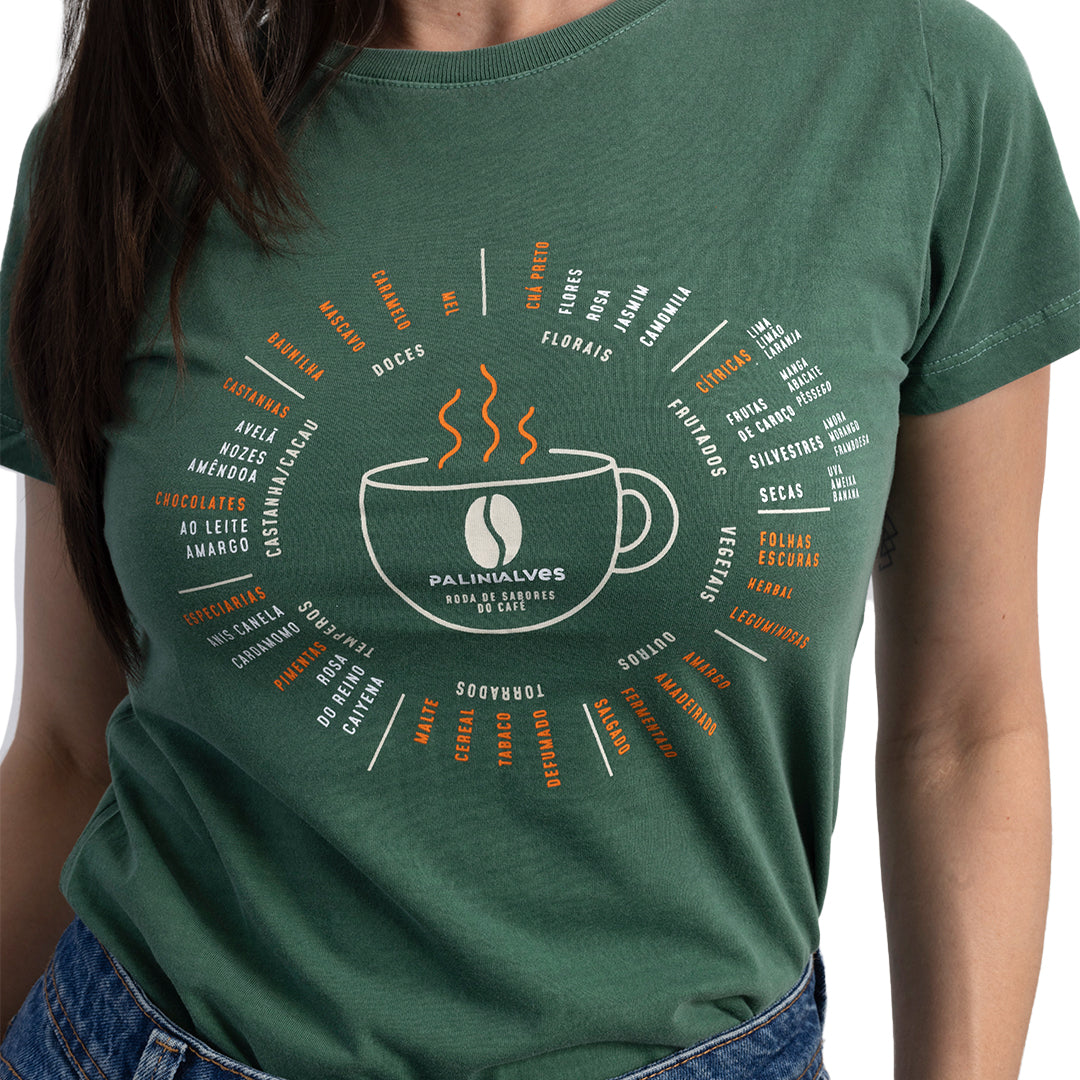 Camiseta Feminina Verde Roda de Sabores