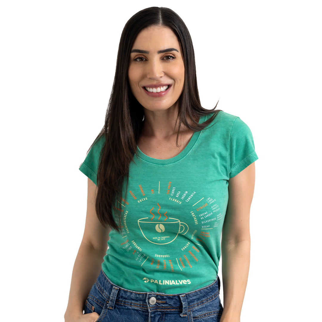 Camiseta Feminina Verde Claro Roda de Sabores