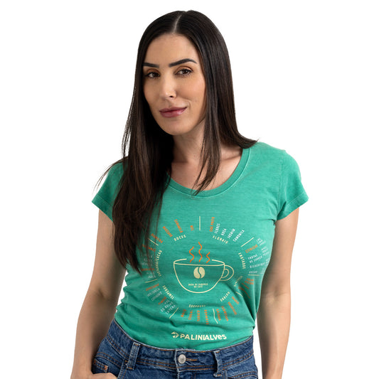 Camiseta Feminina Verde Claro Roda de Sabores