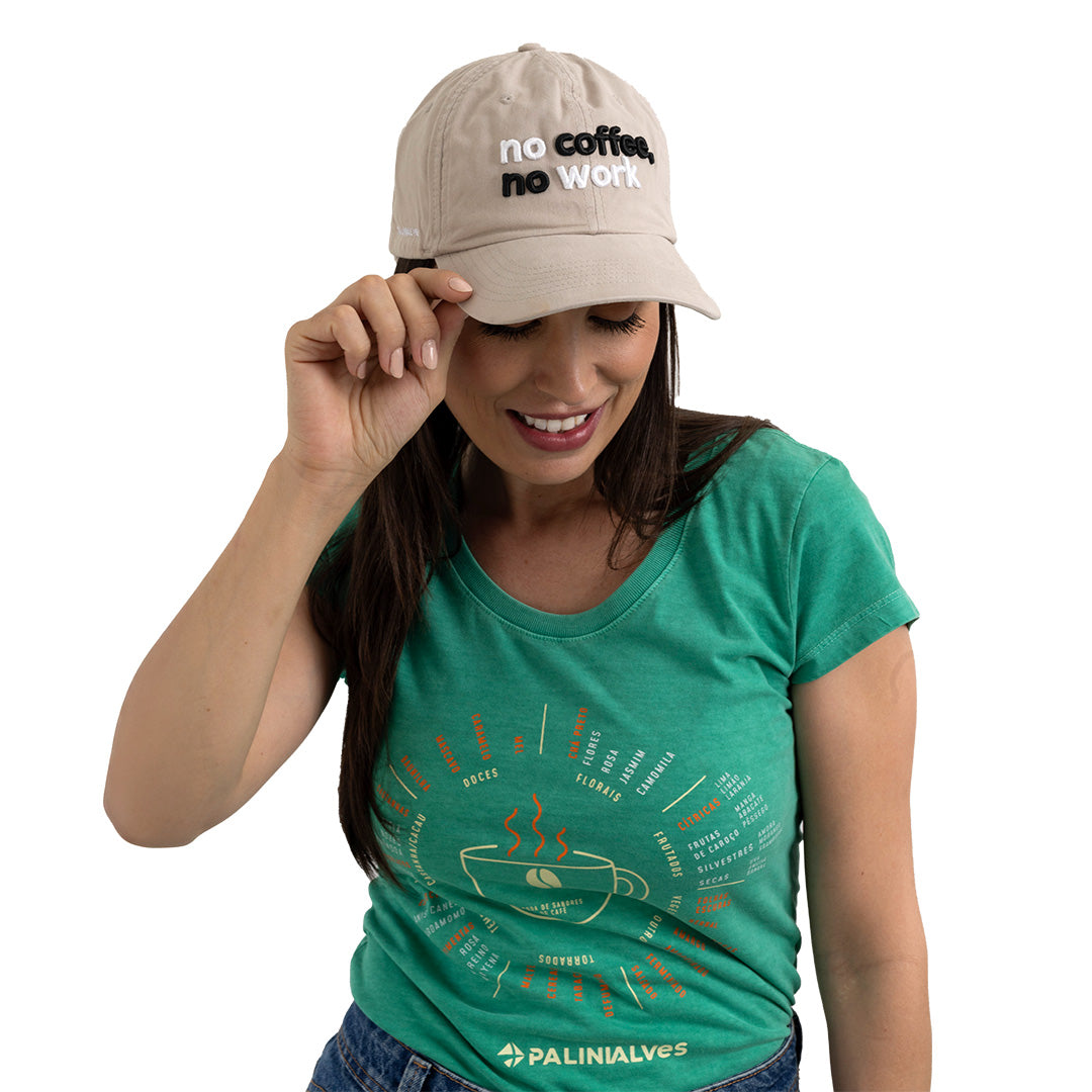 Boné Bege No Coffee No Work