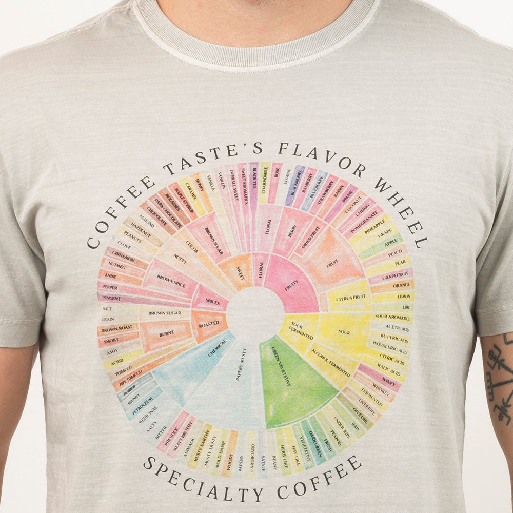 Camiseta Masculina Bege Roda dos Sabores