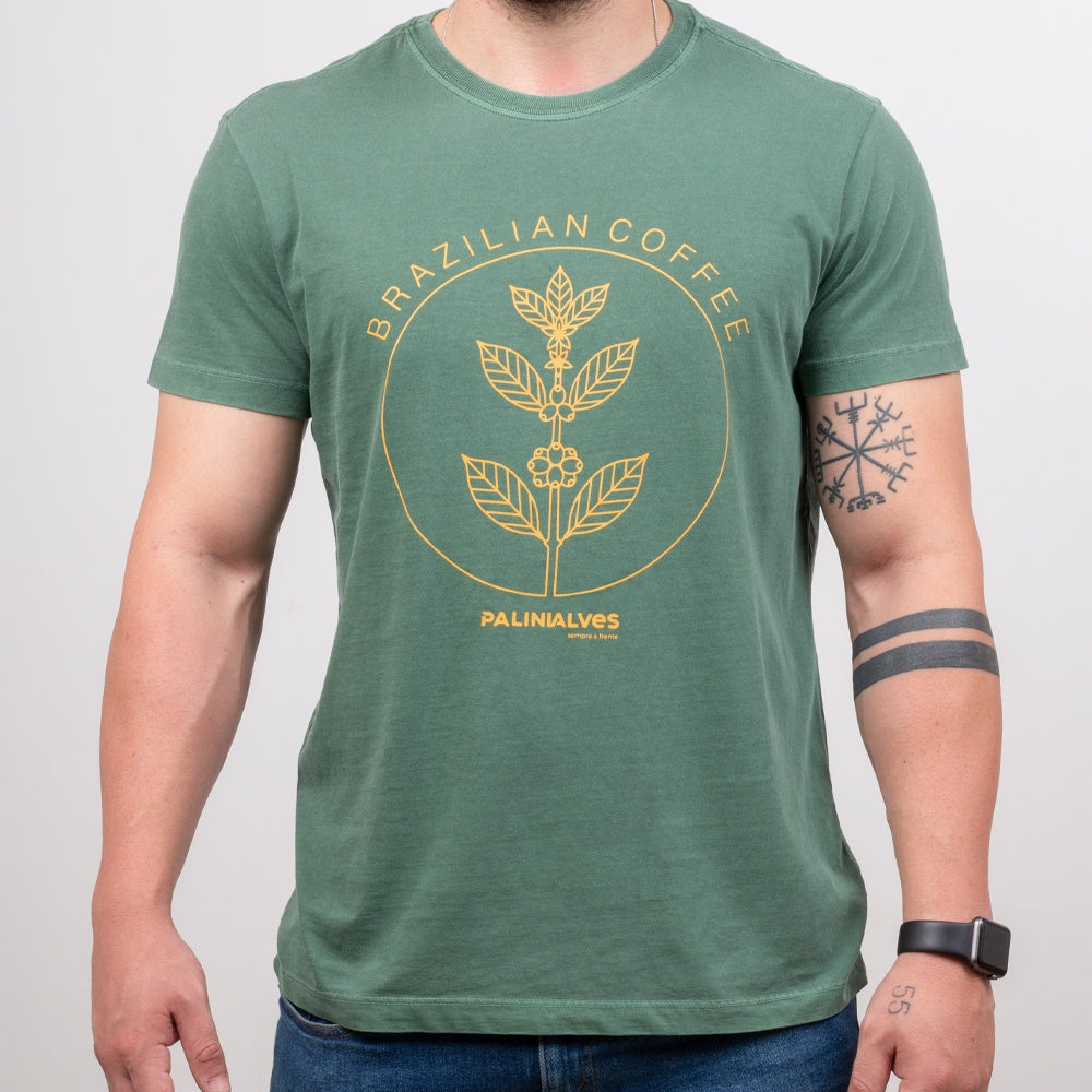 Camiseta Masculina Verde Brazillian Coffee