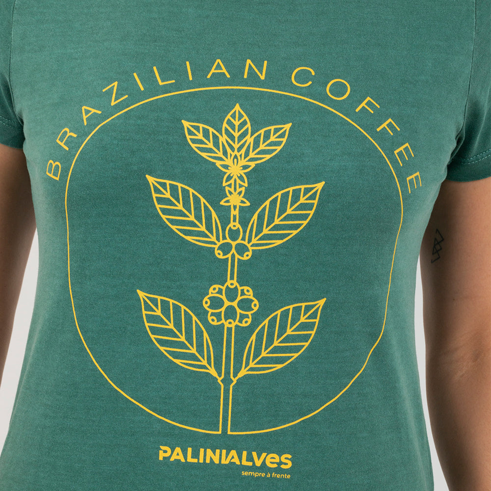 Camiseta Feminina Verde Brazilian Coffee