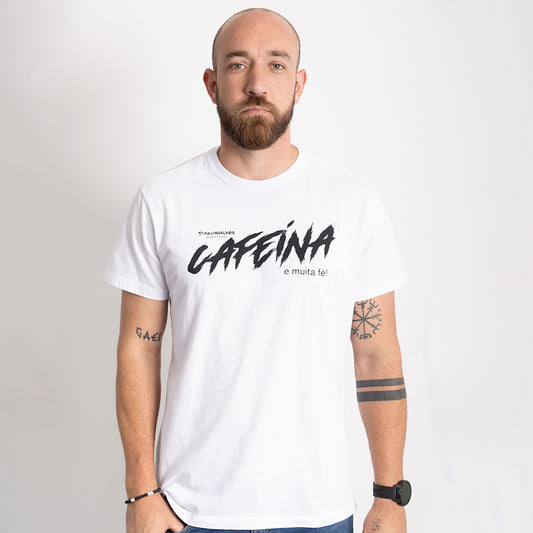 Camiseta Masculina Branca Cafeína