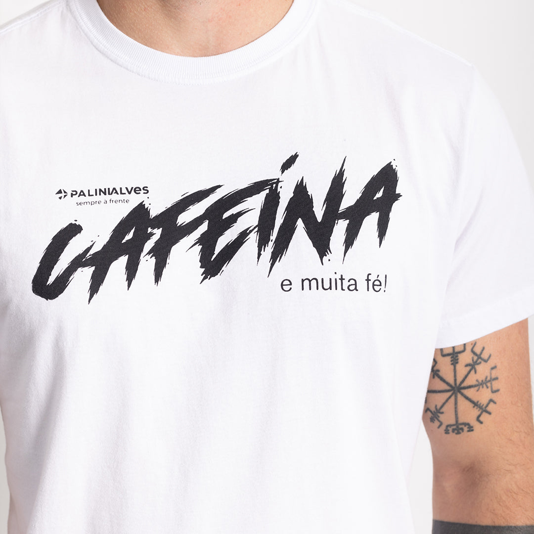 Camiseta Masculina Branca Cafeína