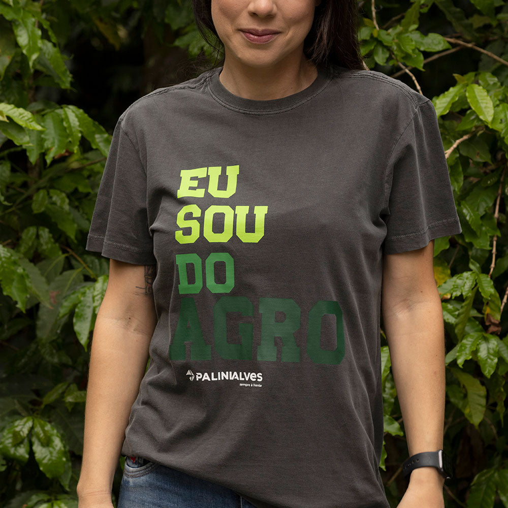 Camiseta Chumbo Eu sou do Agro