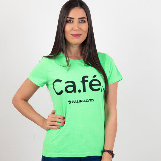 Camiseta Feminina Verde Neon Ca.fé