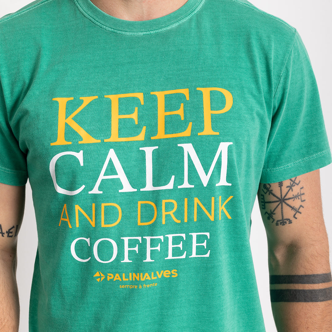 Camiseta Masculina Verde Keep Calm