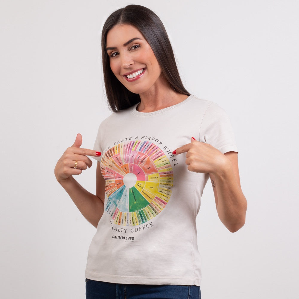 Camiseta Feminina Nude Roda dos Sabores