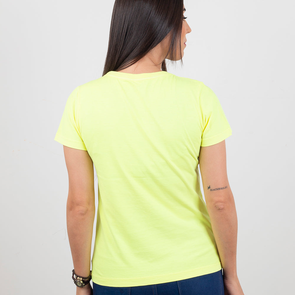 Camiseta Feminina Amarelo Neon CaFé