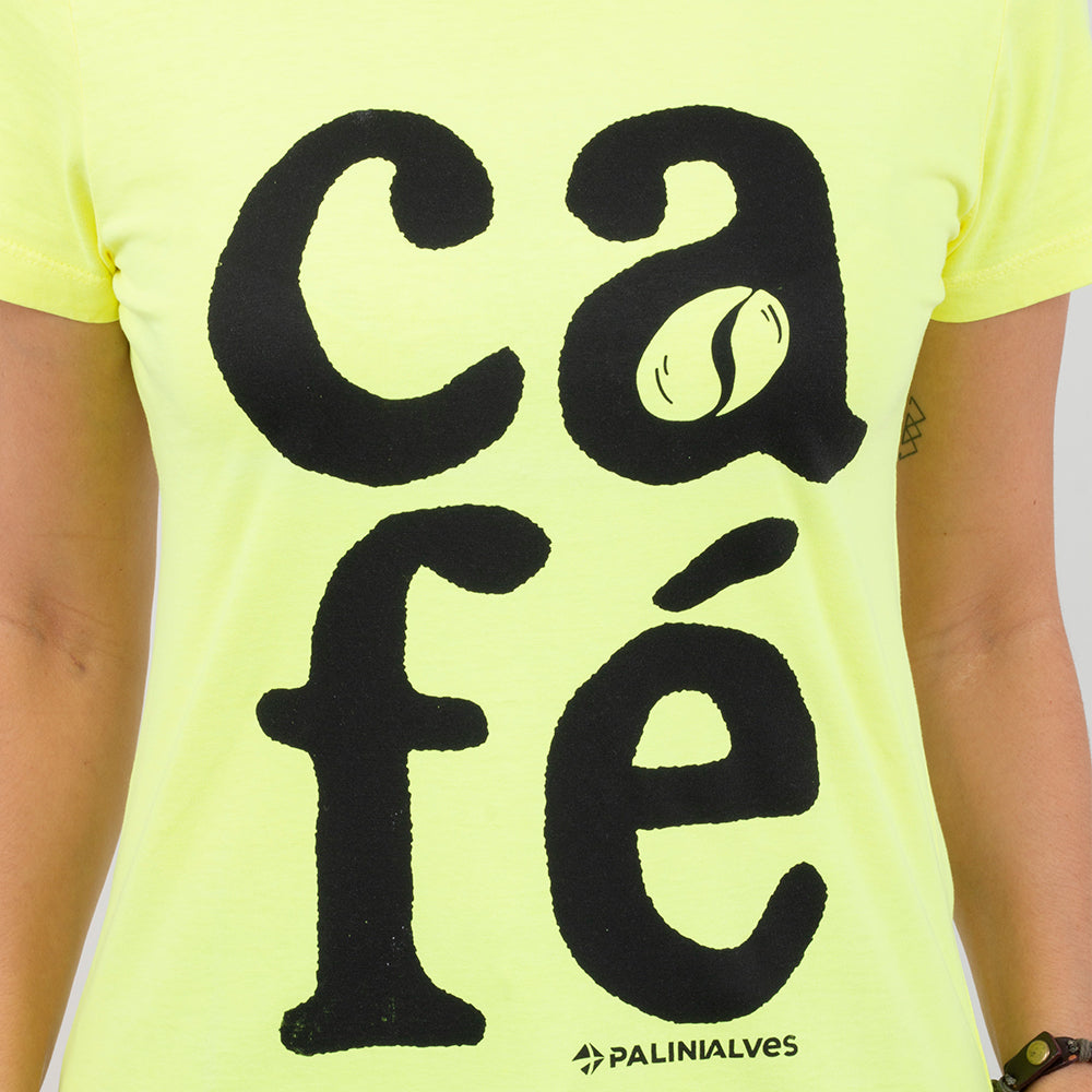 Camiseta Feminina Amarelo Neon CaFé