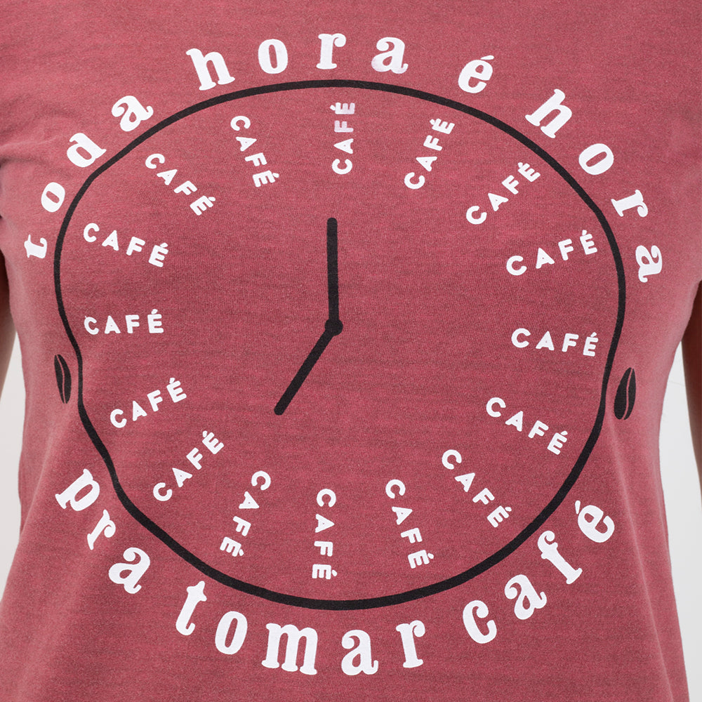 Camiseta Feminina Marsala Hora do Café