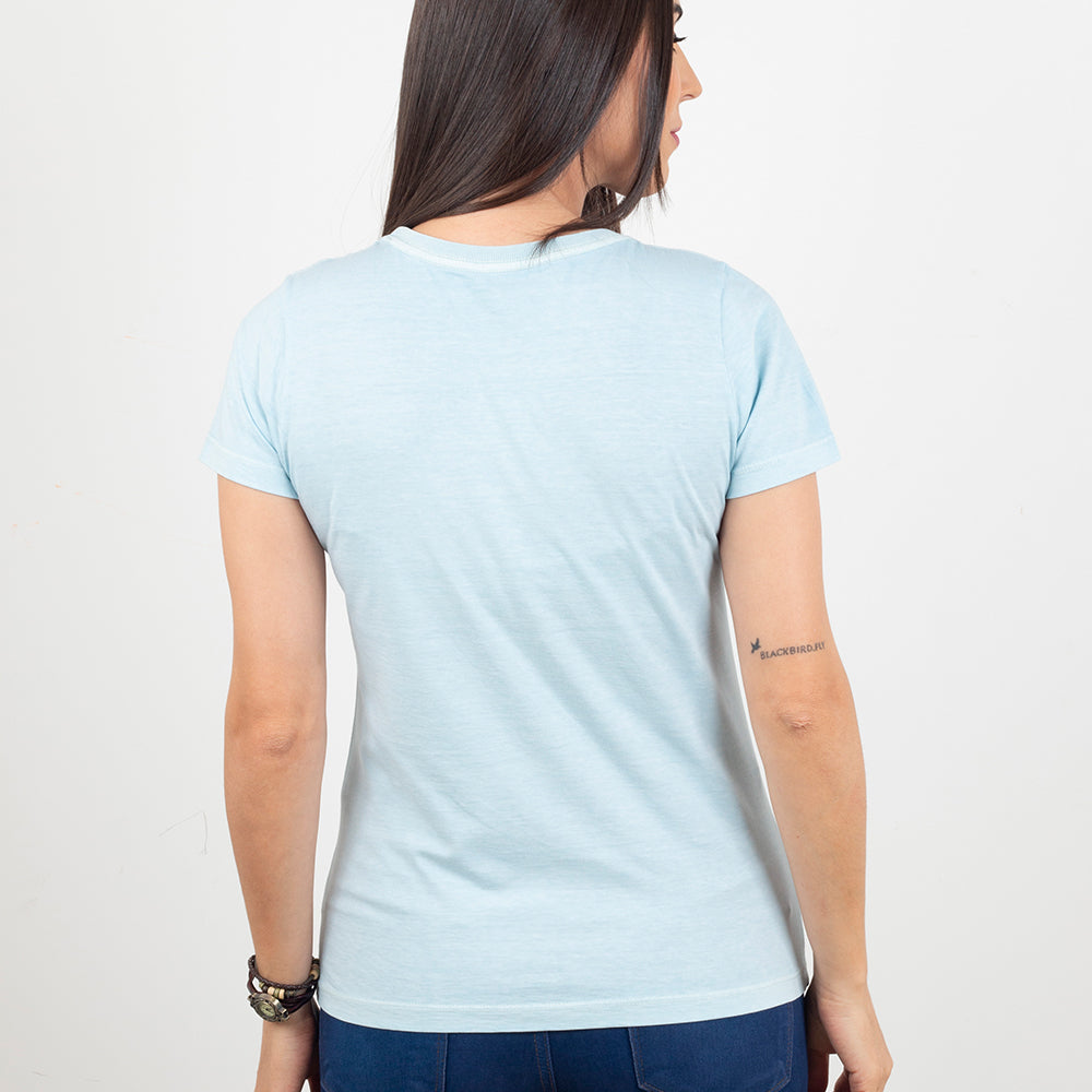 Camiseta Feminina Azul Claro Roda de Sabores