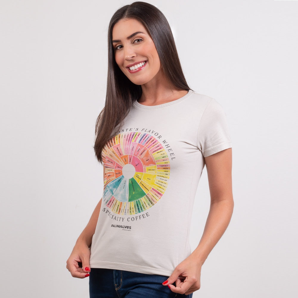 Camiseta Feminina Nude Roda dos Sabores