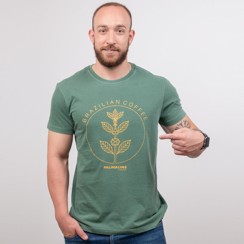 Camiseta Masculina Verde Brazillian Coffee