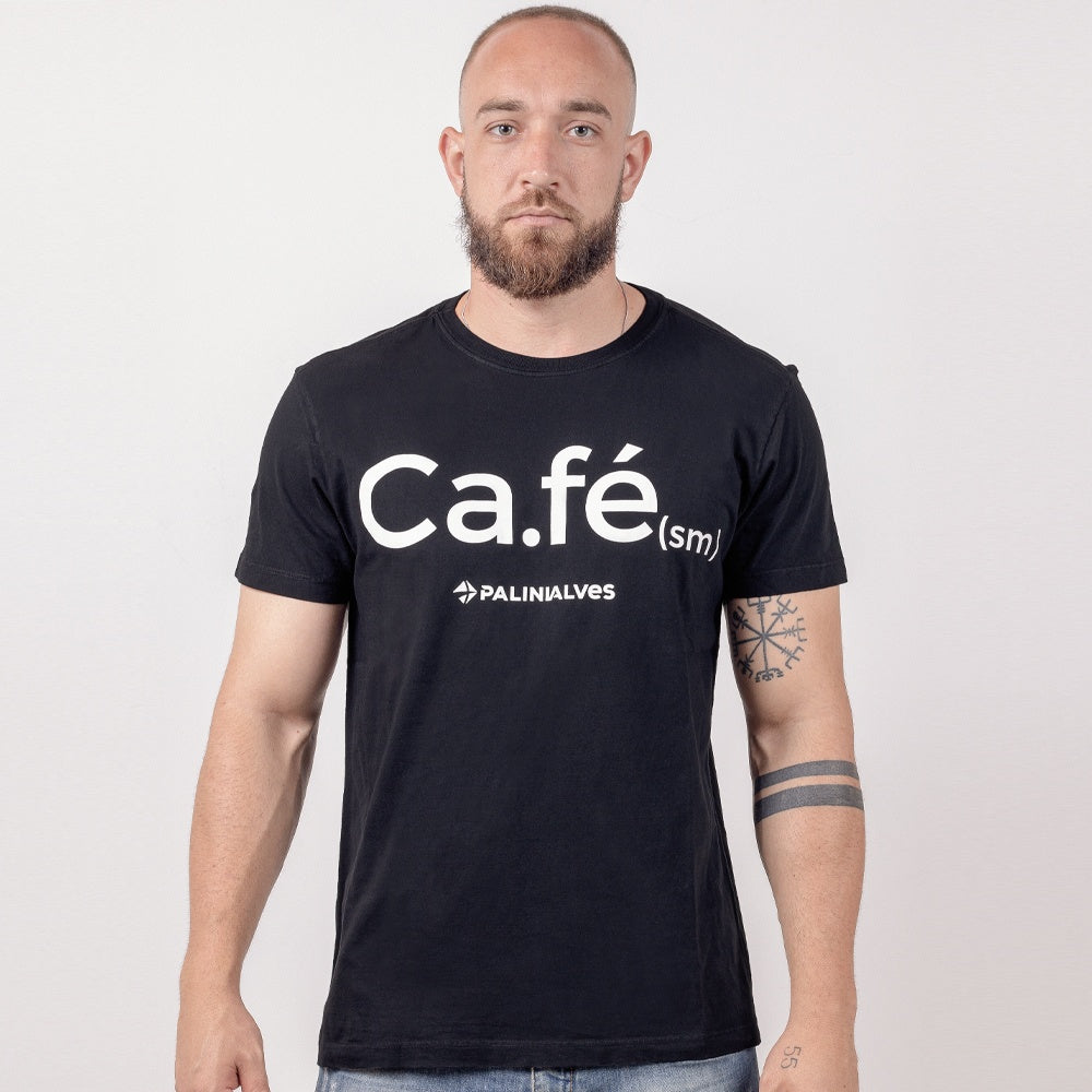 Camiseta Masculina Preta Ca.fé