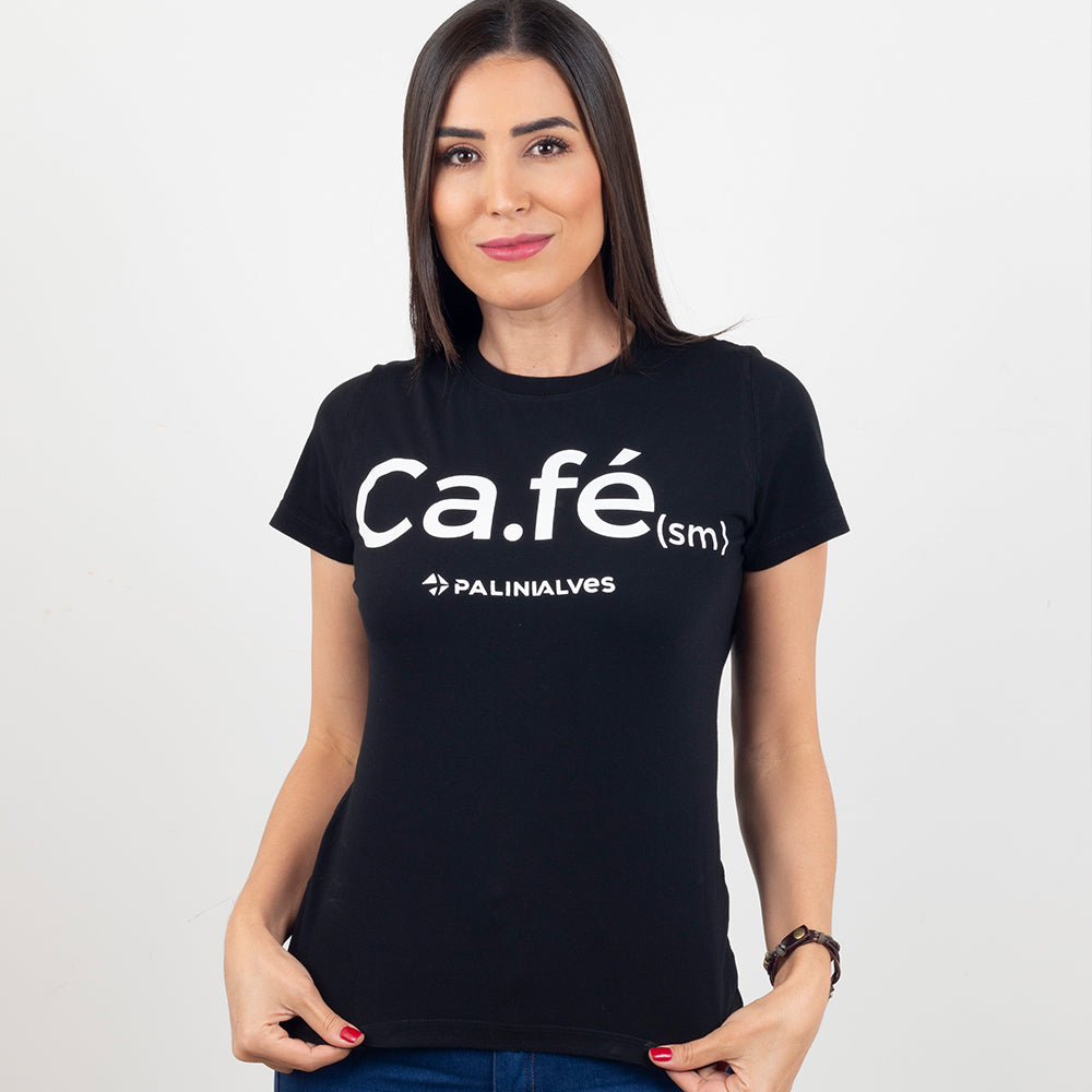 Camiseta Feminina Preta Ca.fé