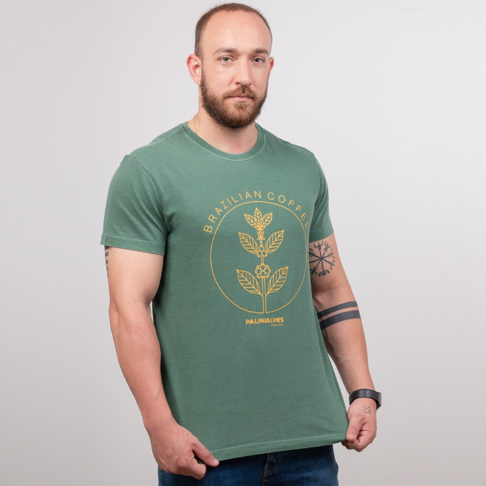 Camiseta Masculina Verde Brazillian Coffee