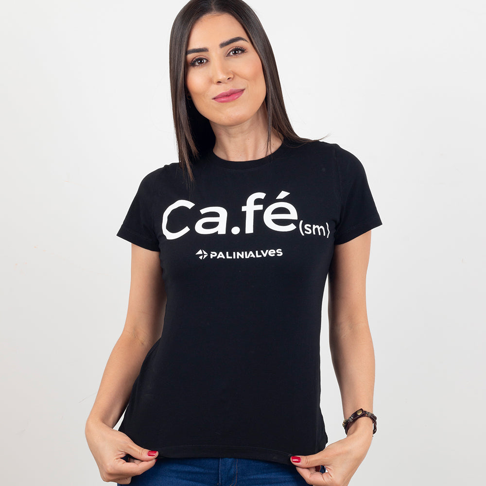 Camiseta Feminina Preta Ca.fé