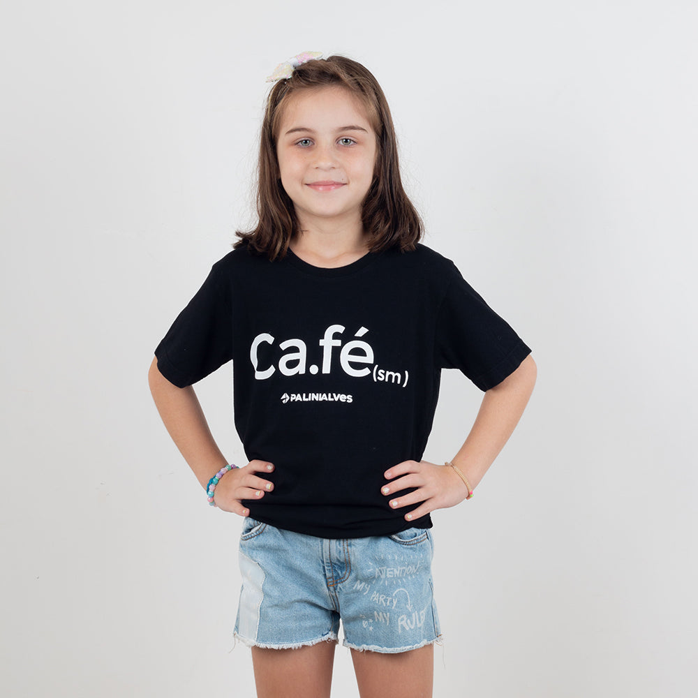 Camiseta Infantil Preta Preta Ca.fé