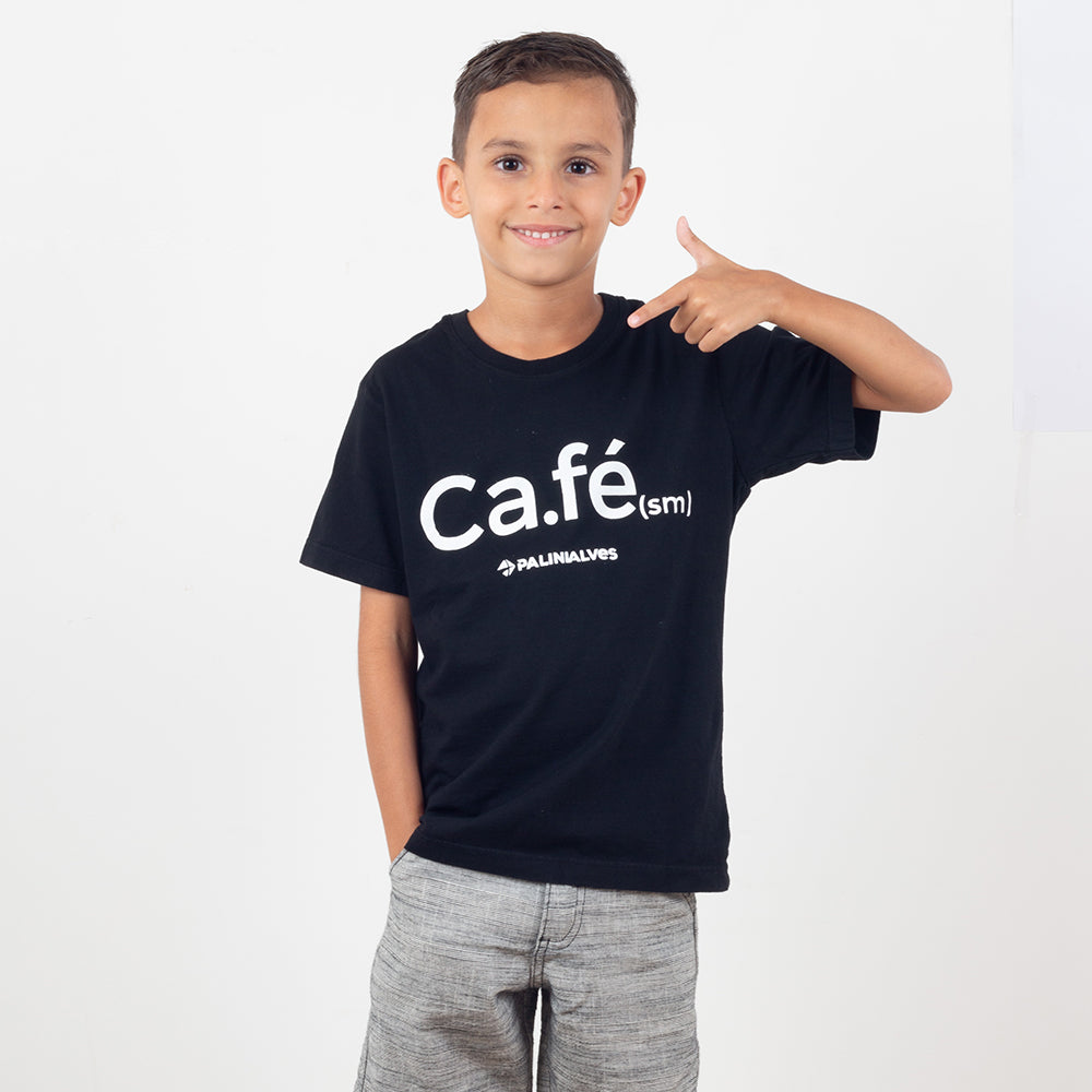 Camiseta Infantil Preta Preta Ca.fé