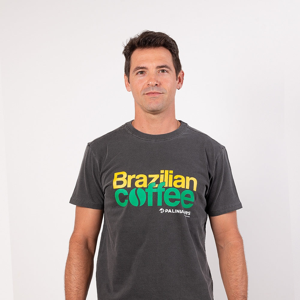 Camiseta Masculina Chumbo Brazillian Coffee