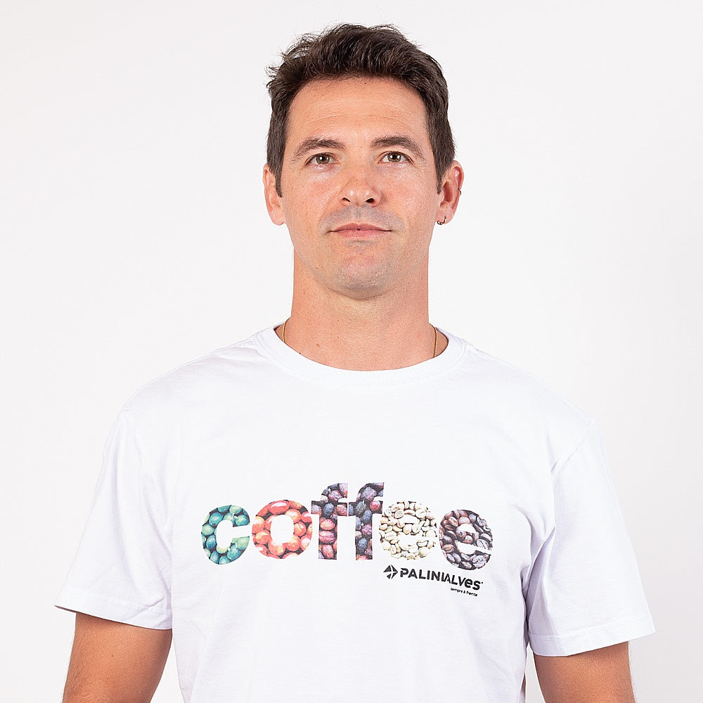 Camiseta Masculina Branca Coffee