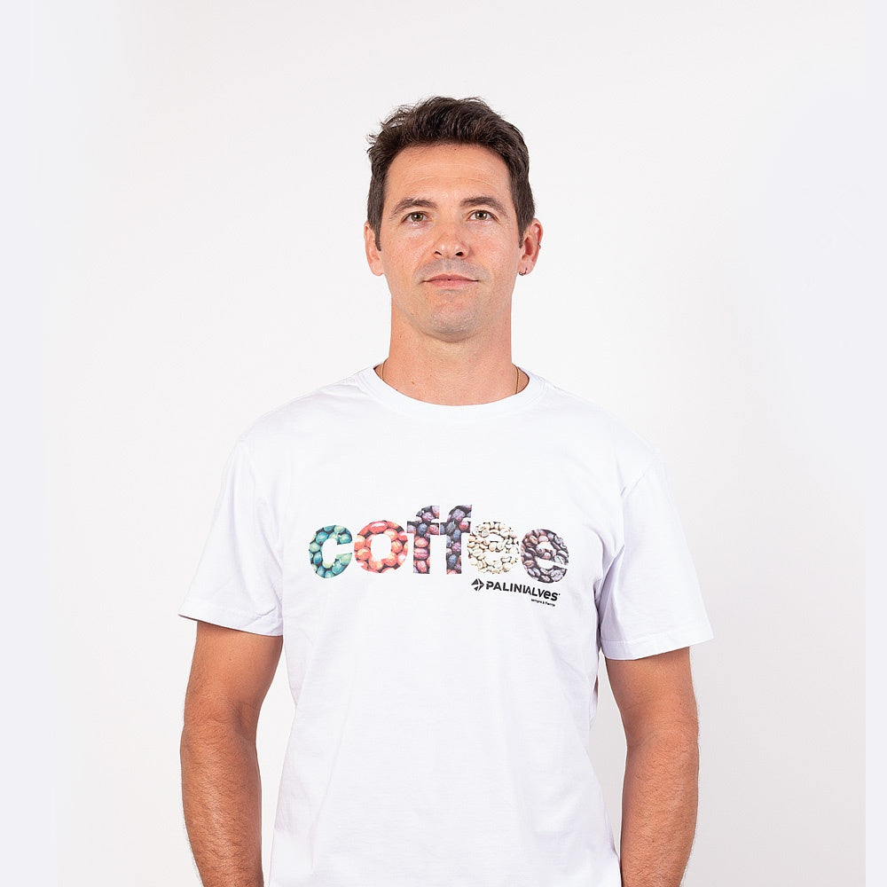 Camiseta Masculina Branca Coffee