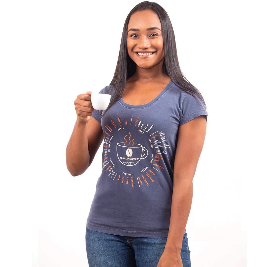 Camiseta Feminina Azul Roda de Sabores