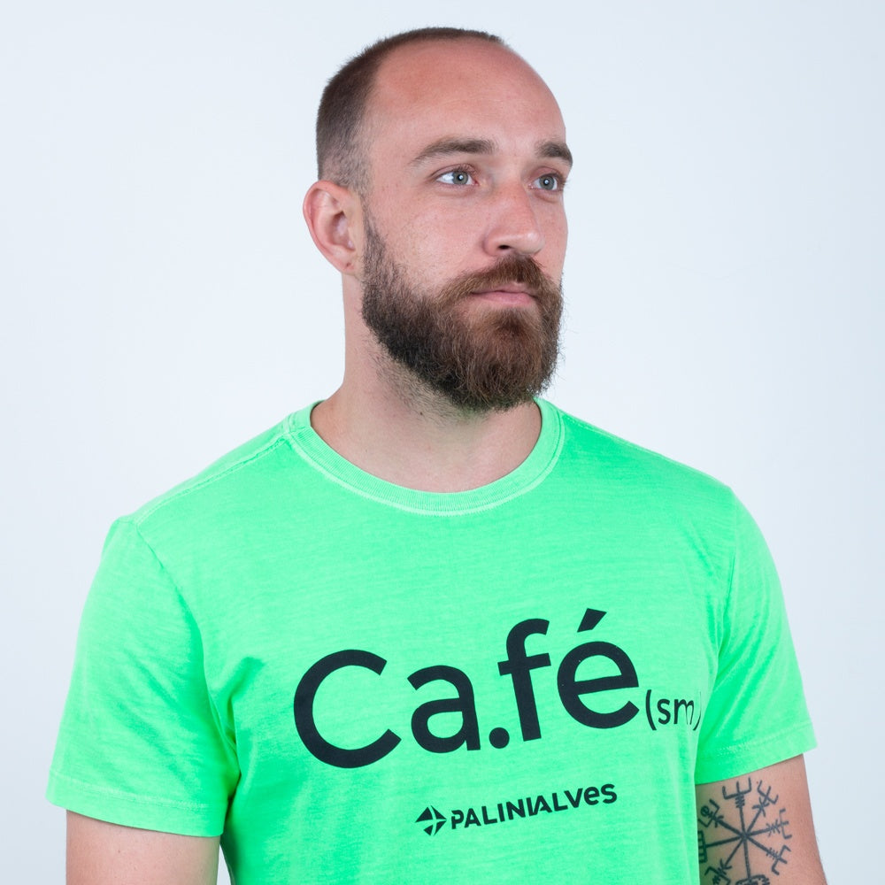 Camiseta Masculina Verde Neon Ca.fé